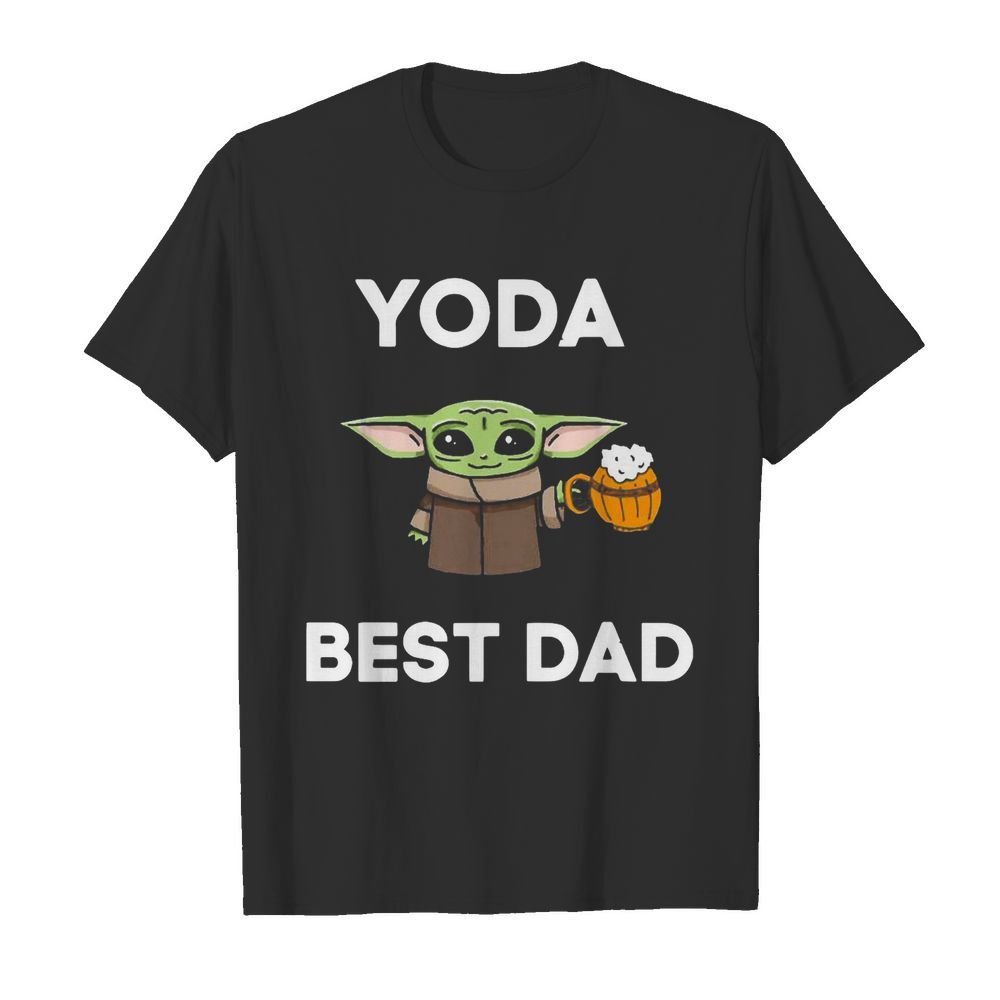 Beer Baby Yoda Best Dad  Classic Men's T-shirt