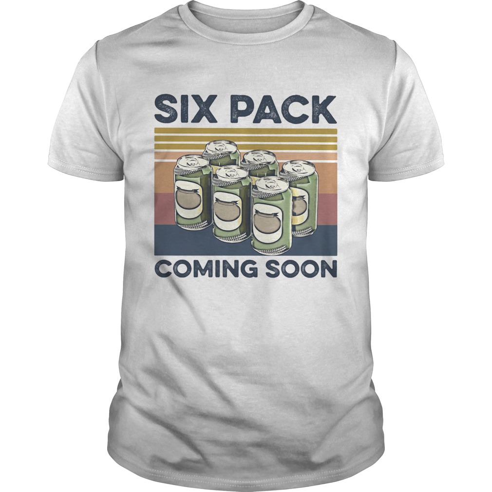 Beer six pack coming soon vintage retro shirt