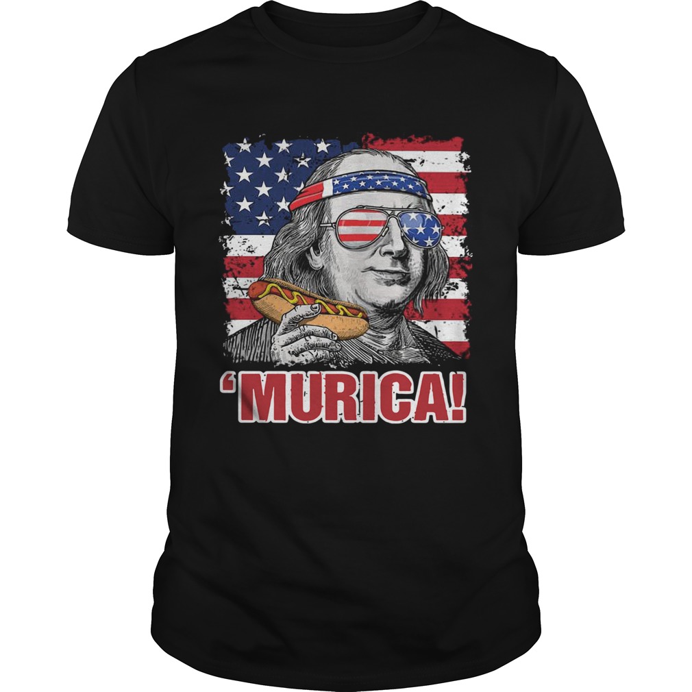 Benjamin Franklin Murica Happy The 4th Of July American Flag shirt