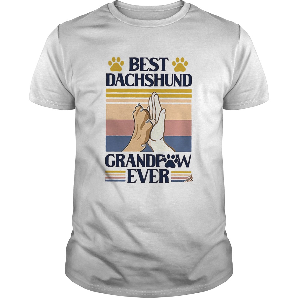 Best dachshund grandpaw ever vintage retro shirt