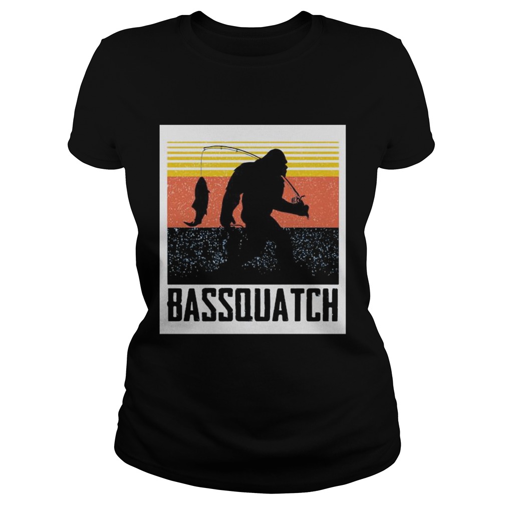 Bigfoot fishing vintage retro  Classic Ladies