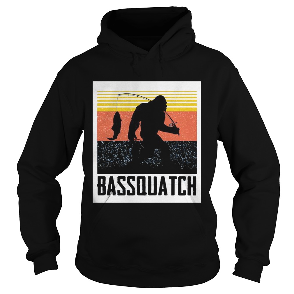 Bigfoot fishing vintage retro  Hoodie