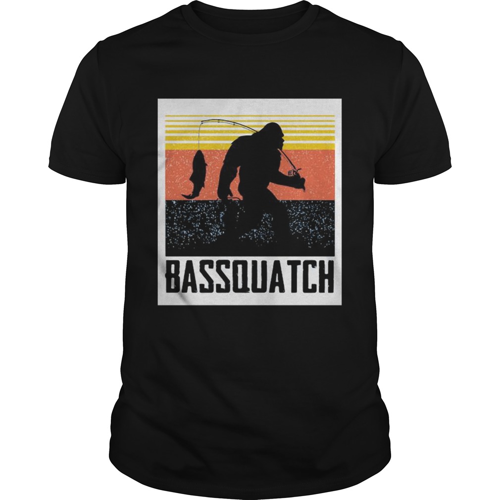 Bigfoot fishing vintage retro  Unisex