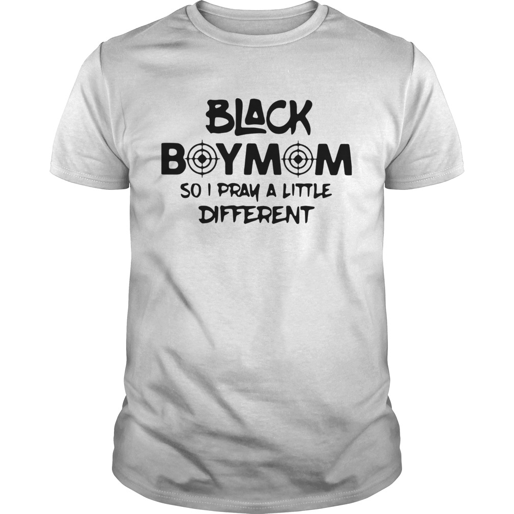 Black Boy Mom So I Pray A Little Different shirt