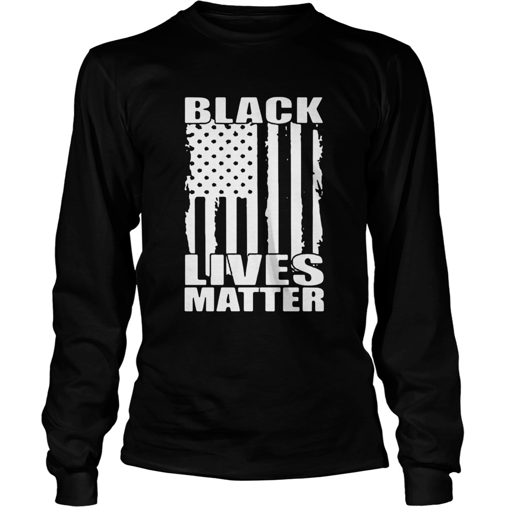 Black Lives Matter American Flag Justice For George Floyd  Long Sleeve