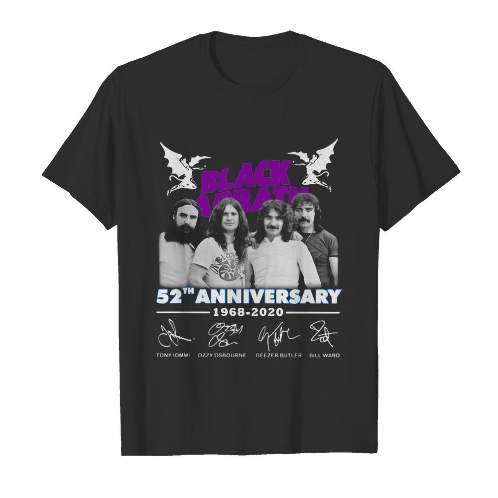 Black Sabbath 52th Anniversary 1968 2020 Signatures shirt