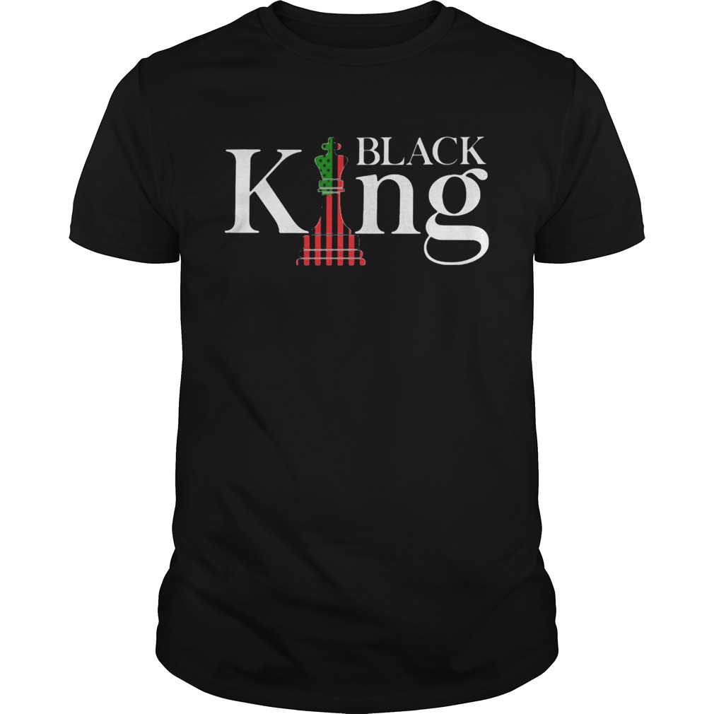 Black king american flag fathers day chess shirt