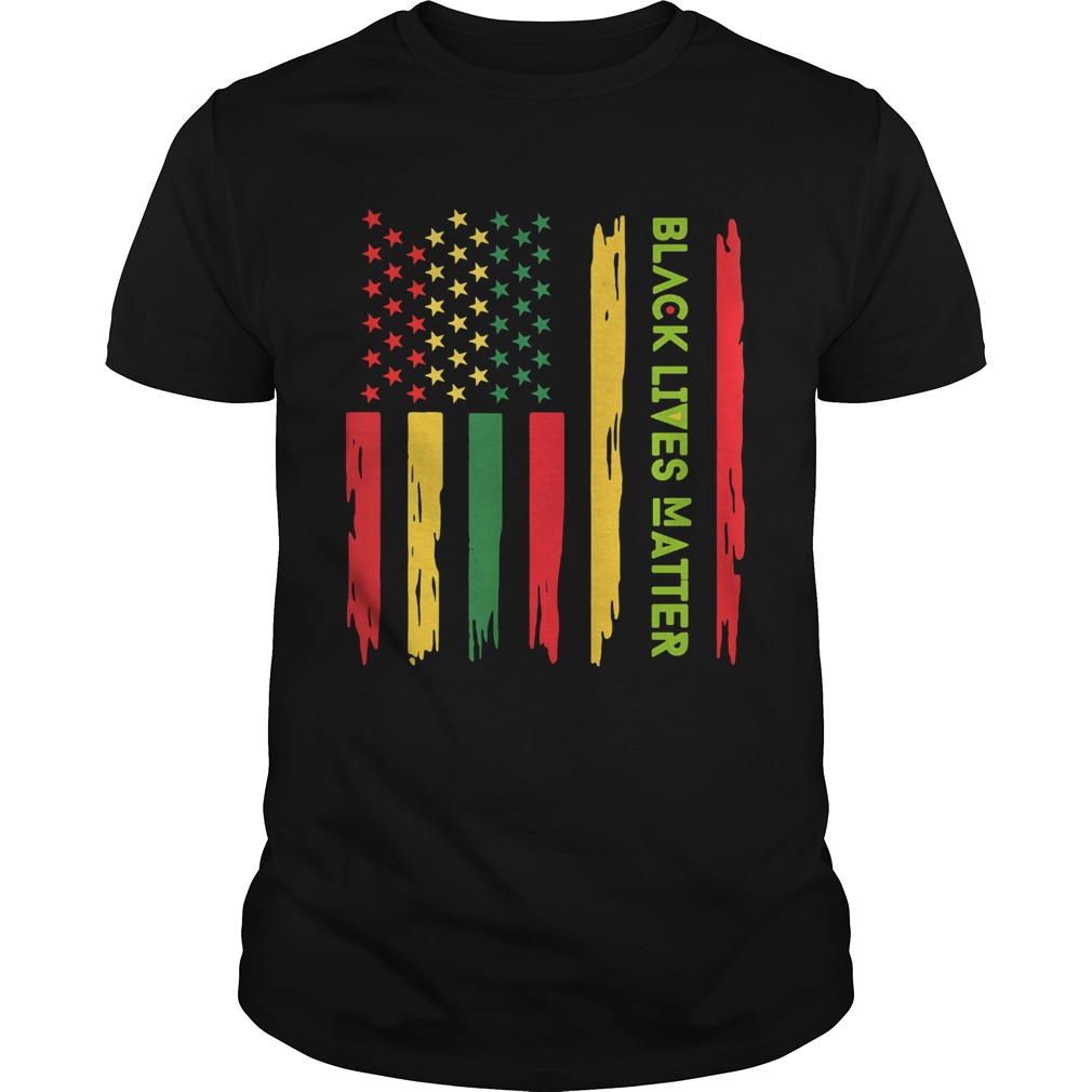 Black live matter american flag independence day shirt