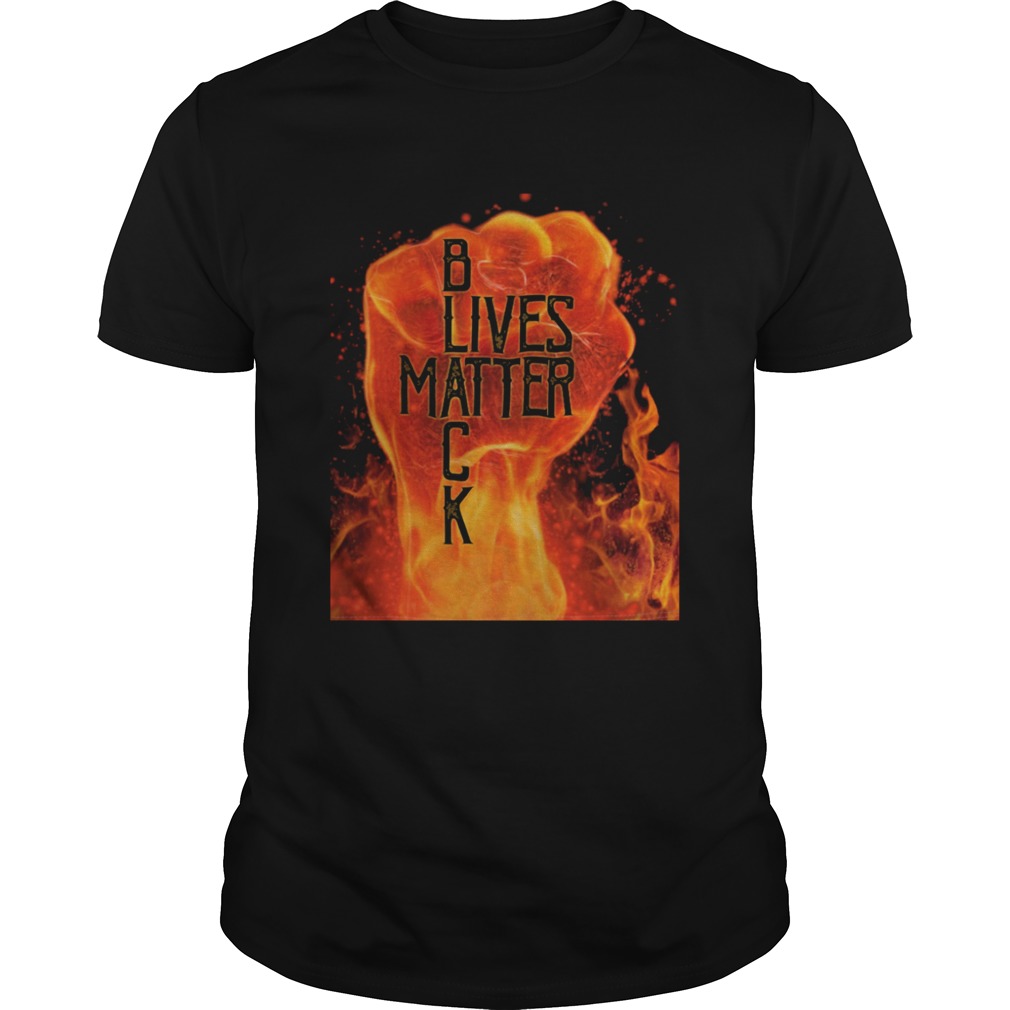 Black lives matter fire fist shirt