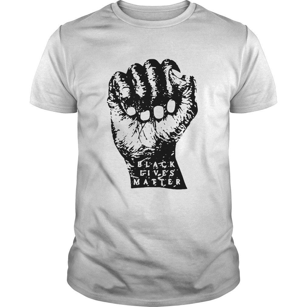 Black lives matter white hand shirt