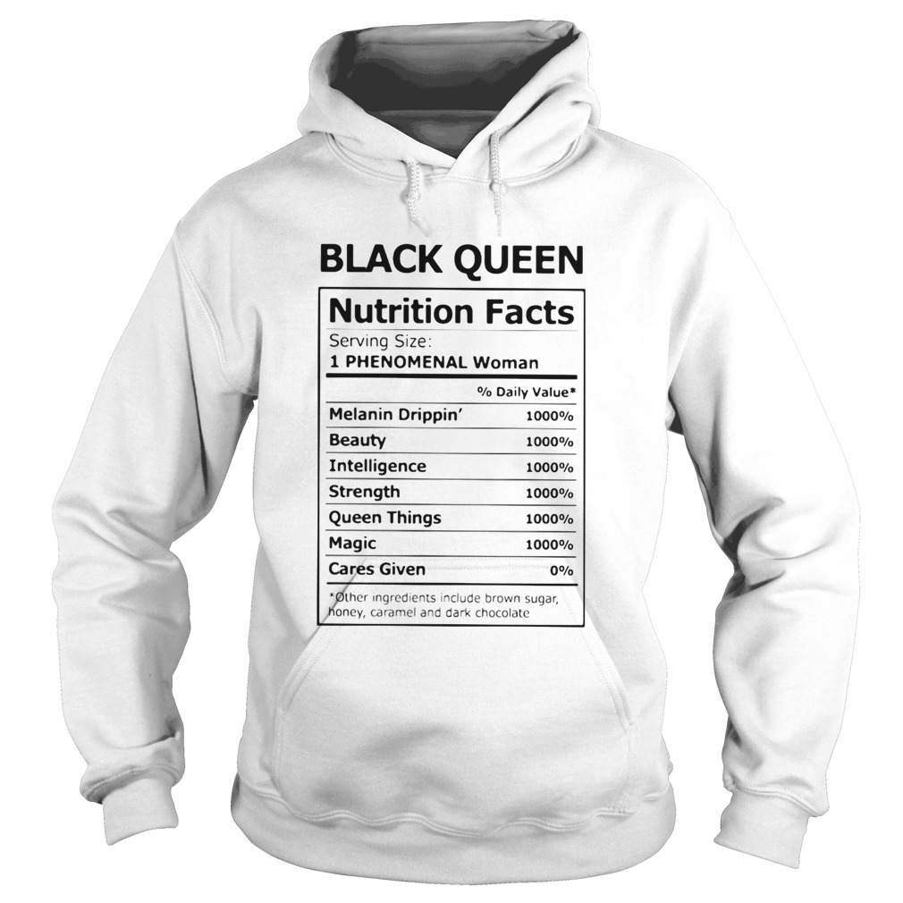 Black queen nutrition facts  Hoodie