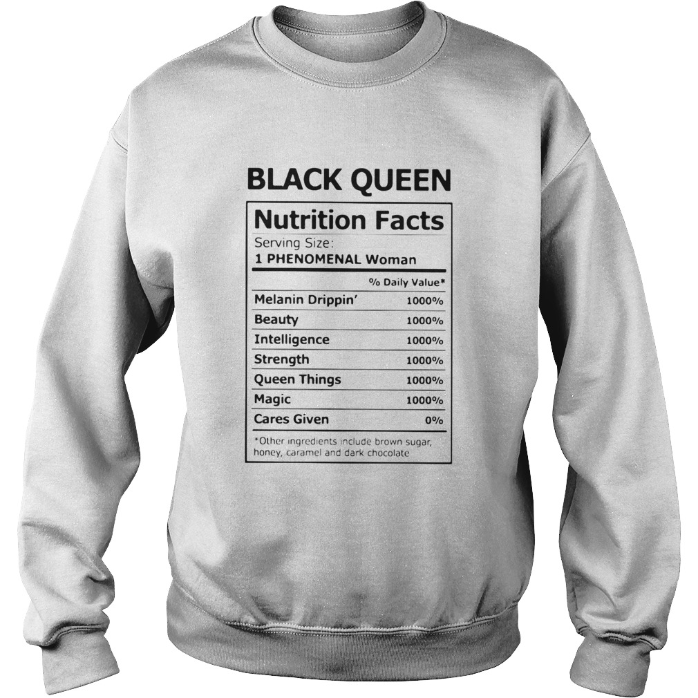 Black queen nutrition facts  Sweatshirt