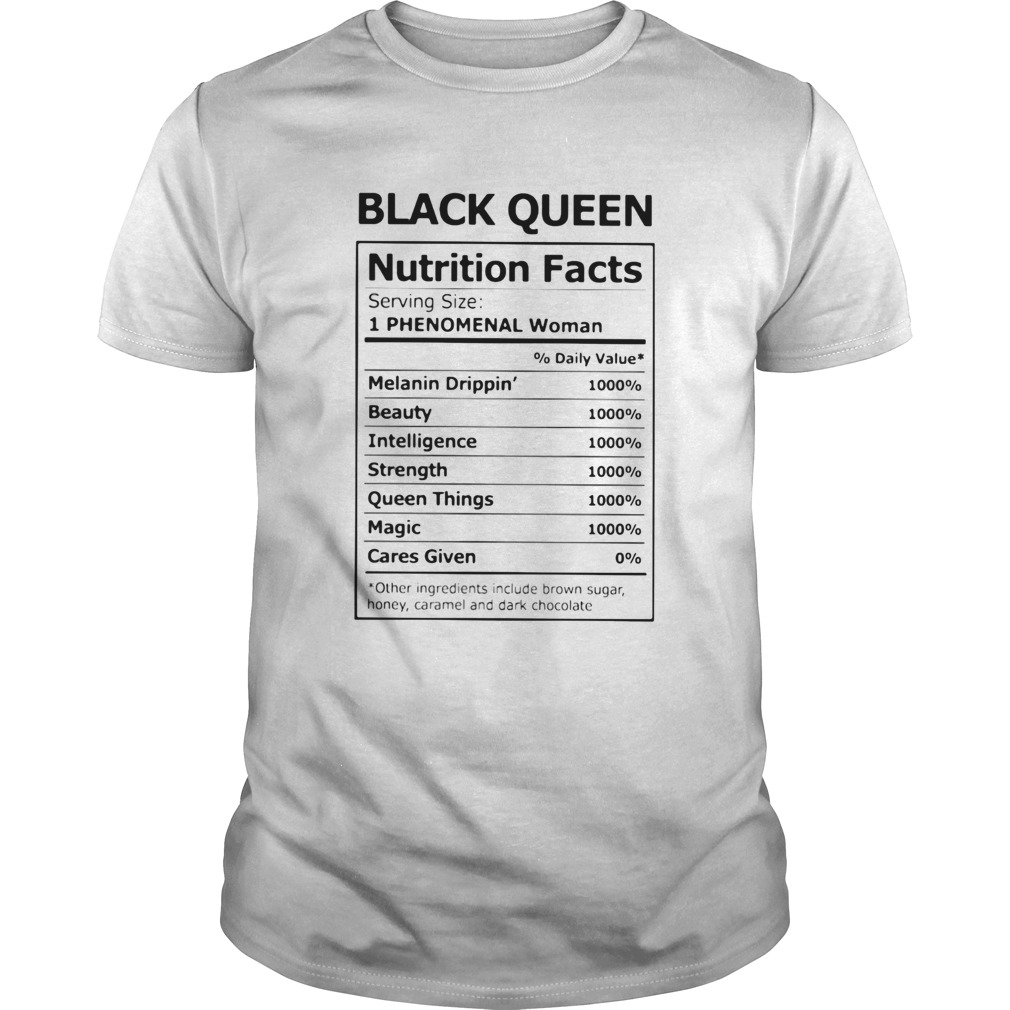 Black queen nutrition facts  Unisex