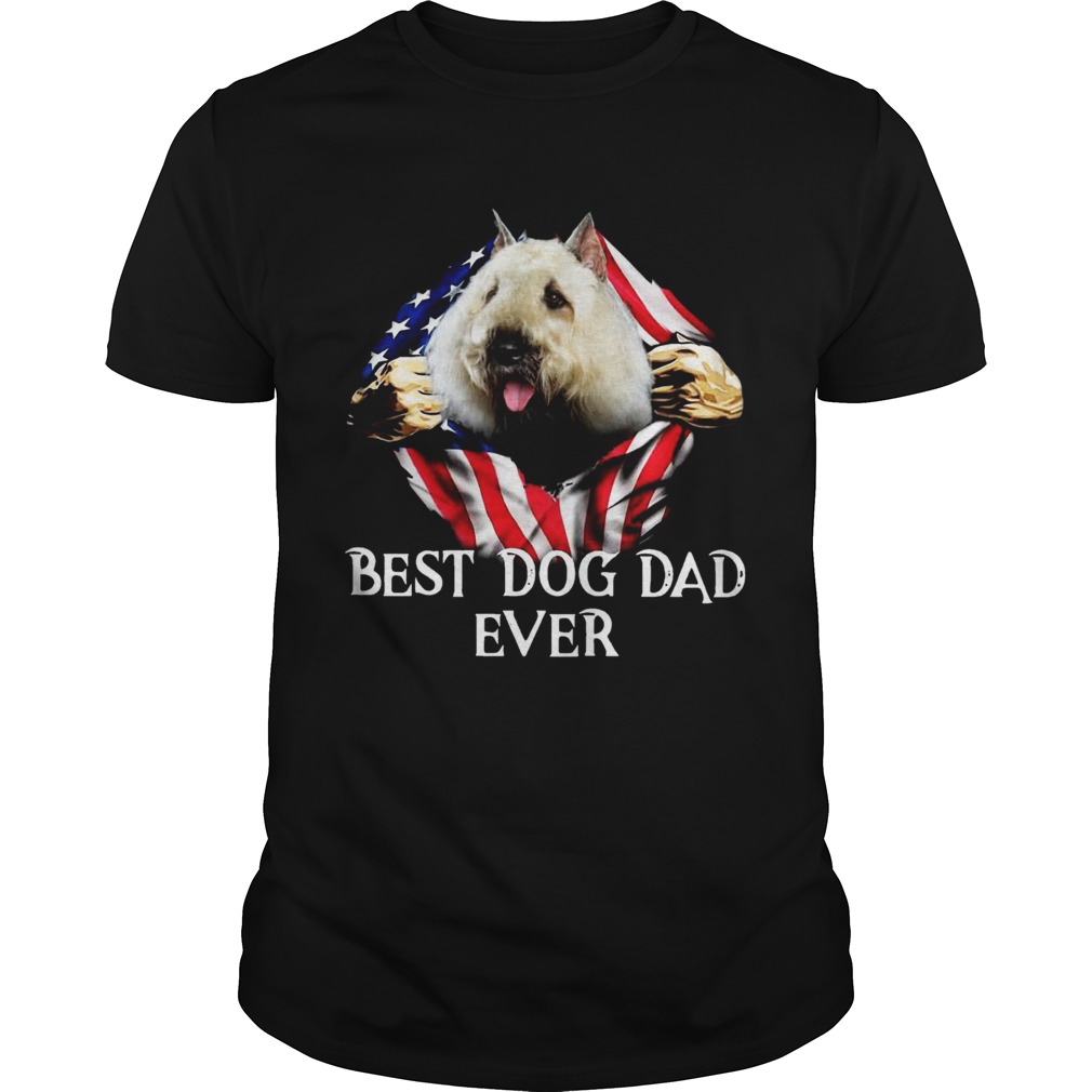 Blood Inside Me Bouvier Des Flandres Dog American Flag Best Dog Dad Ever shirt