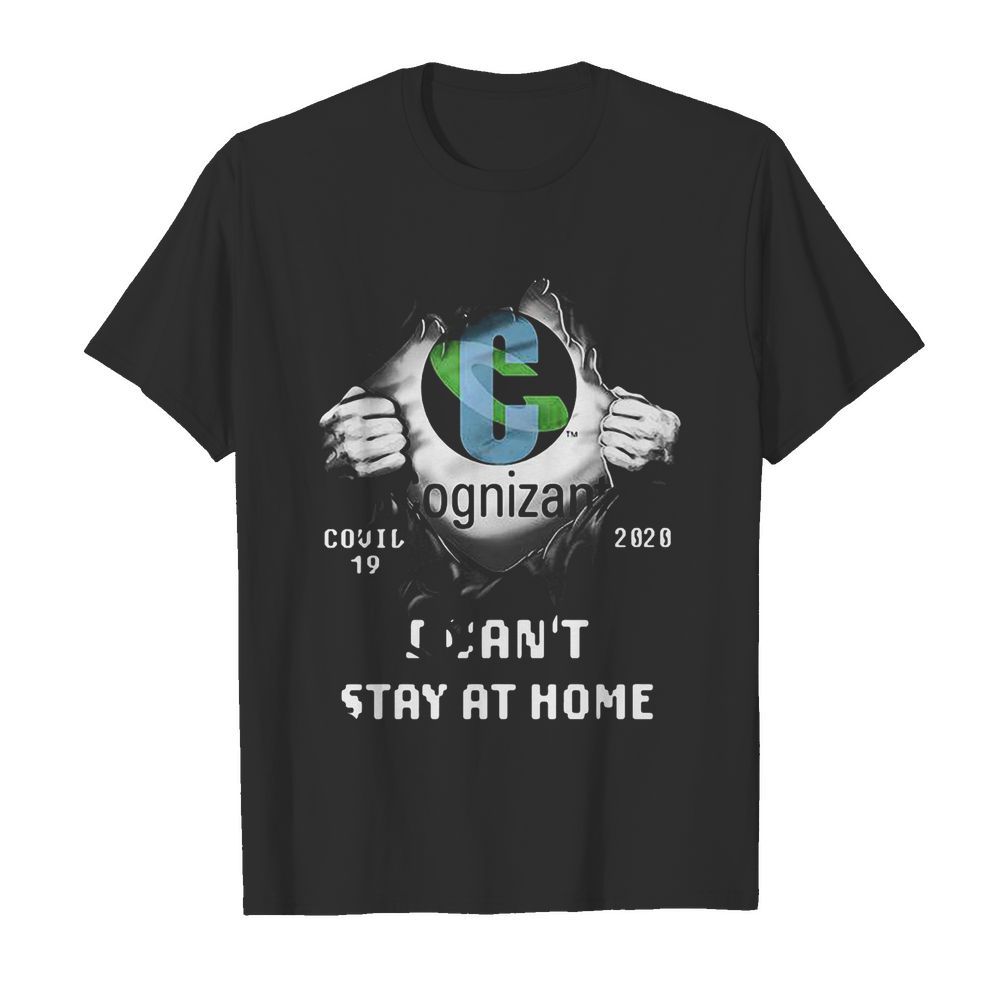 Blood insides cognizant logo covid-19 2020 I can’t stay at home shirt