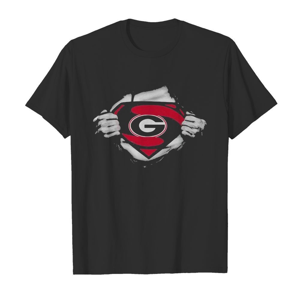 Blood insides superman georgia bulldogs football shirt