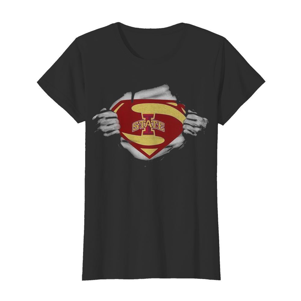 Blood insides superman iowa state cyclones football  Classic Women's T-shirt