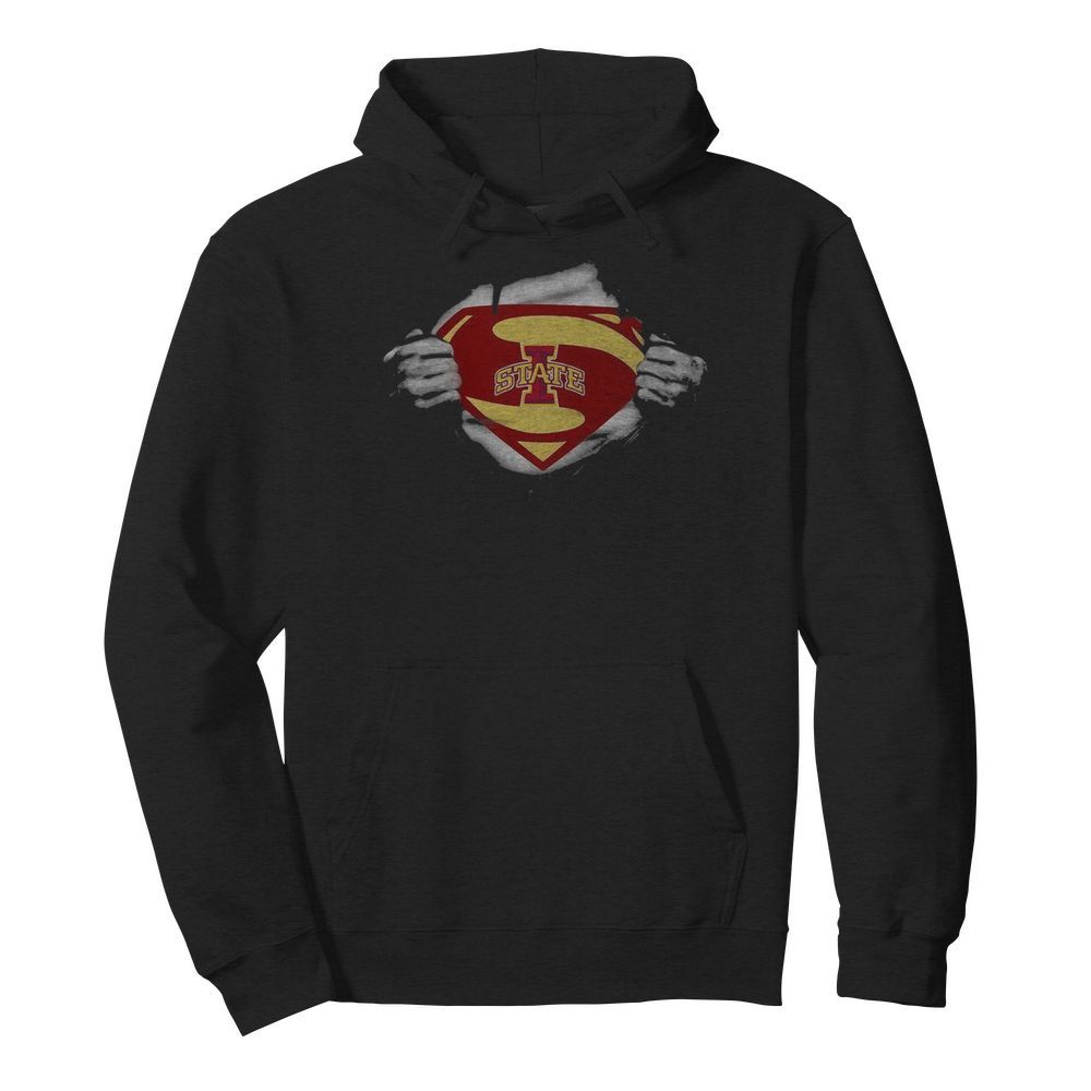 Blood insides superman iowa state cyclones football  Unisex Hoodie