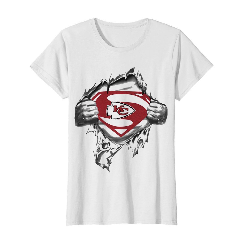 Blood insides superman kansas city chiefs  Classic Women's T-shirt