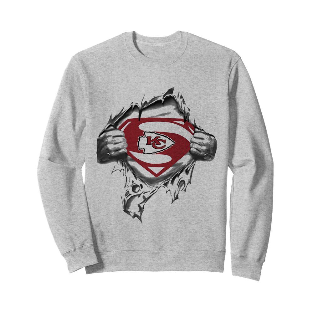 Blood insides superman kansas city chiefs  Unisex Sweatshirt