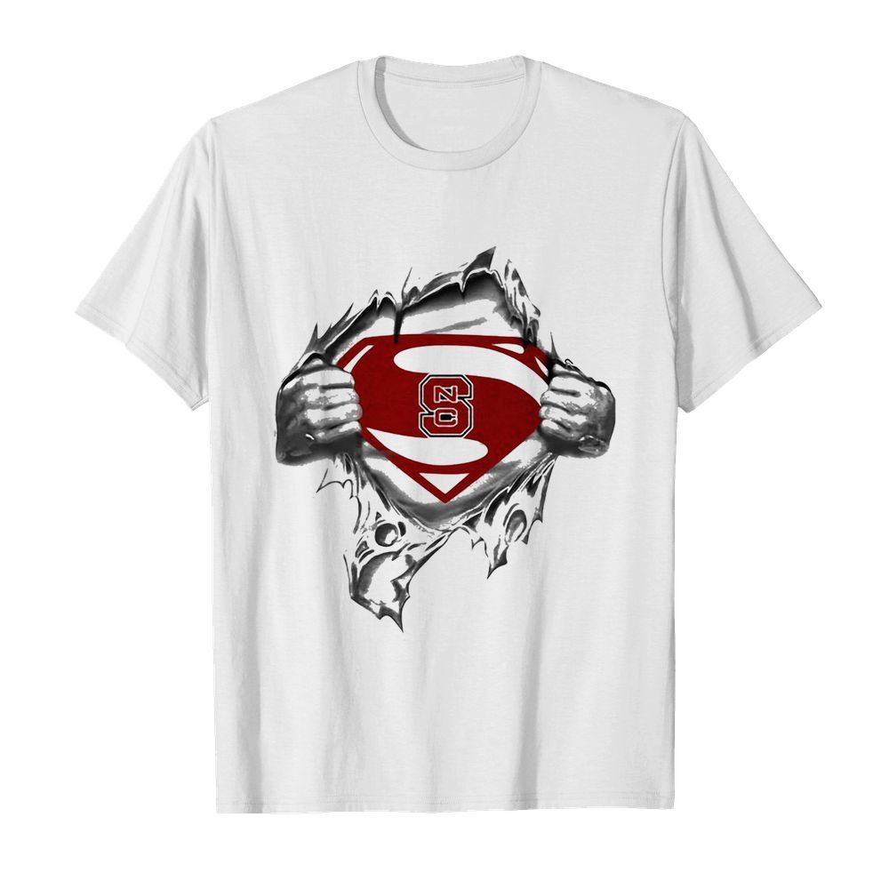 Blood insides superman north carolina state shirt