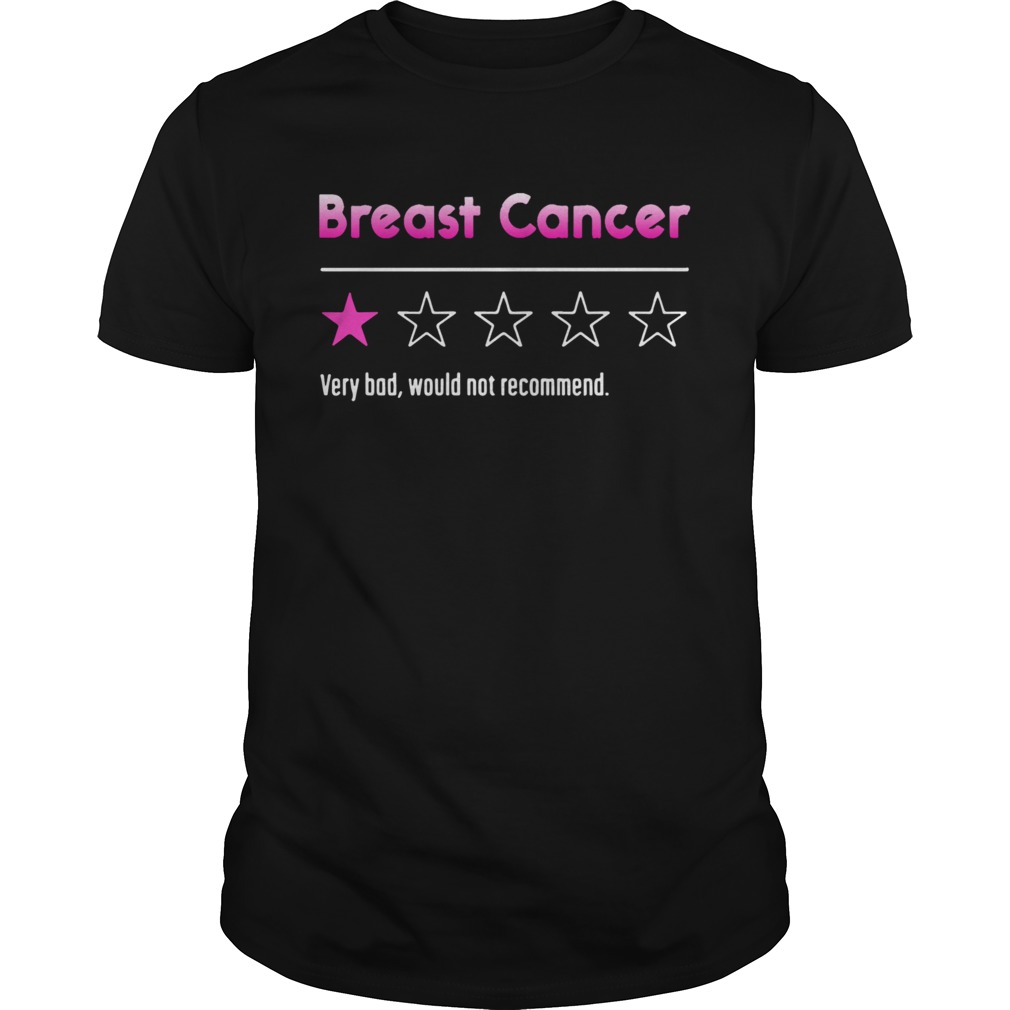 Breast Cancer Very Bad Would Not Recommend shirt