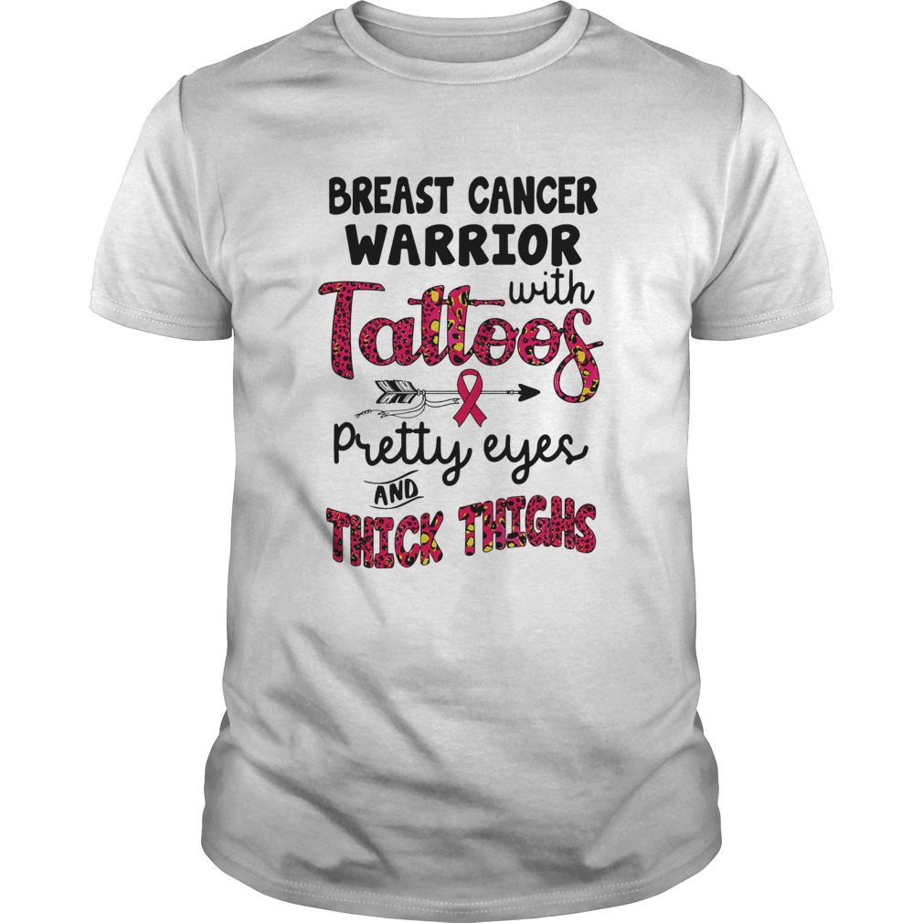 Breast cancer warrior with tattoos pretty eyes and thick thighs  Unisex