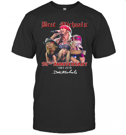 Bret Michaels 35Th Anniversary Signed T-Shirt Classic Men's T-shirt