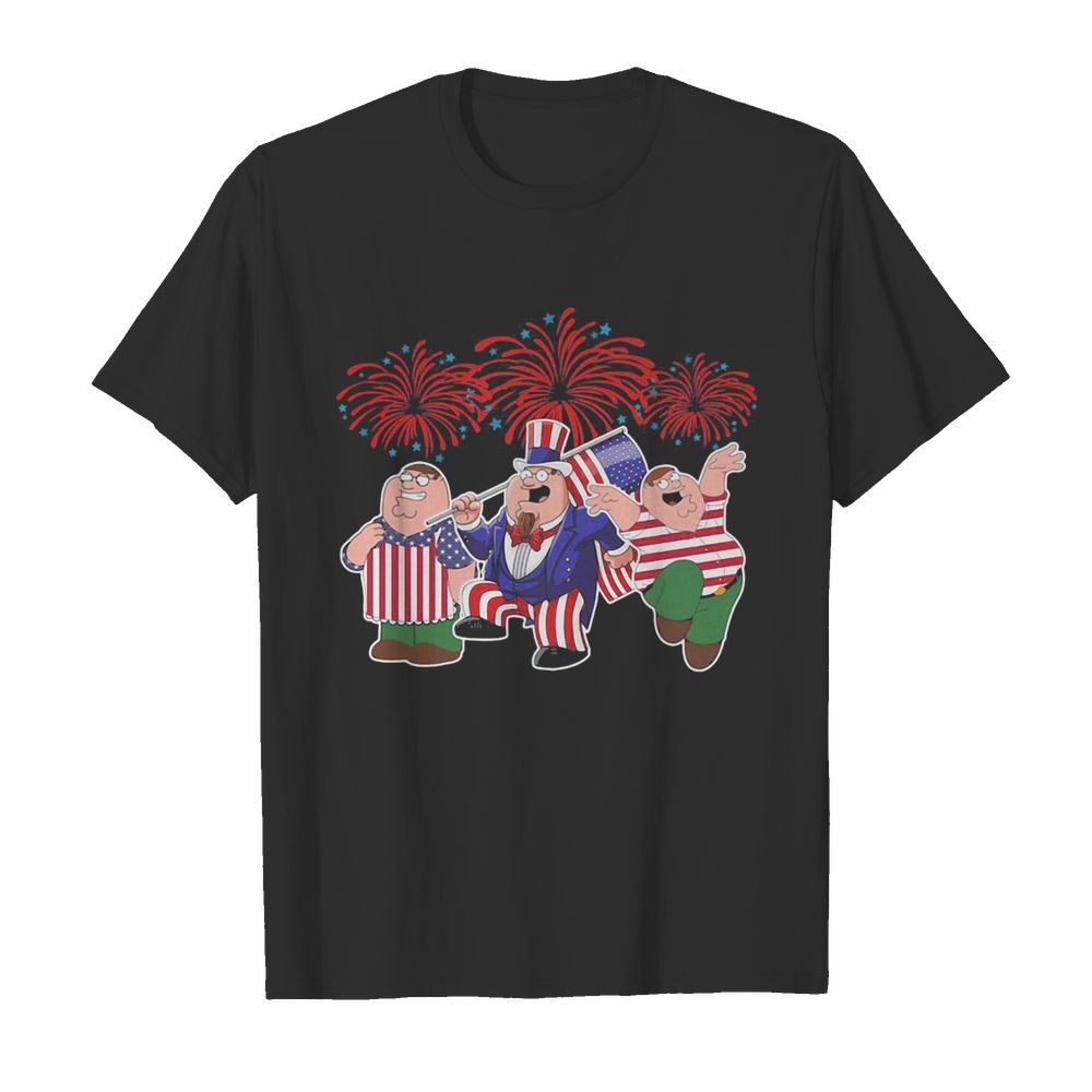 Brown haired dipper pines firework american flag independence day shirt