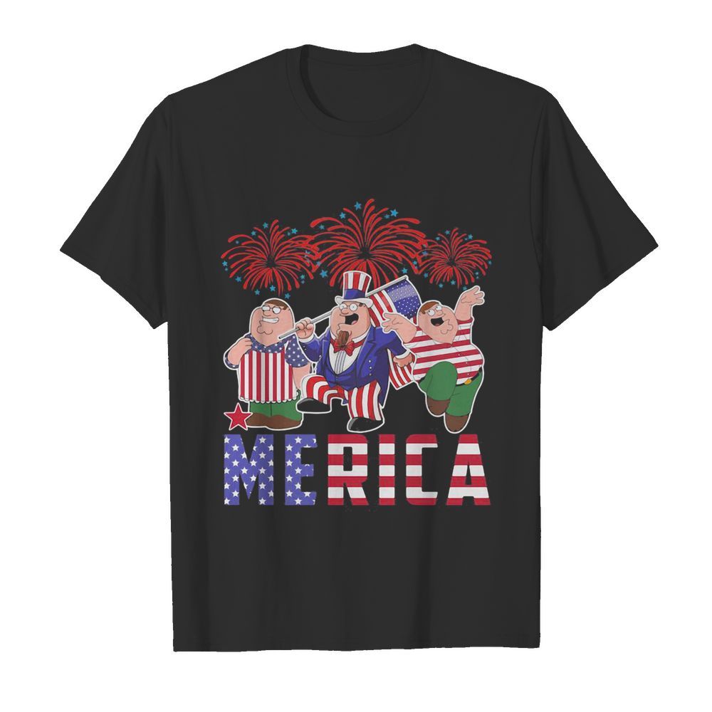 Brown haired dipper pines merica firework american flag independence day shirt