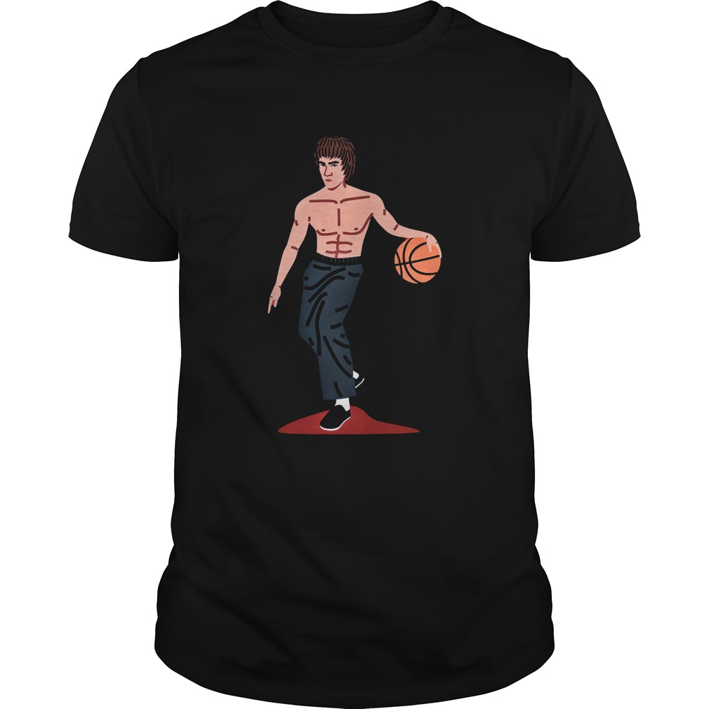 Bruce lee playing basketball shirt