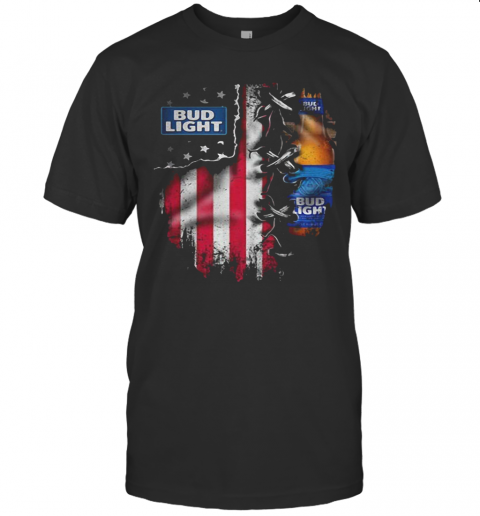 Bud Light Beer American Flag Independence Day T-Shirt