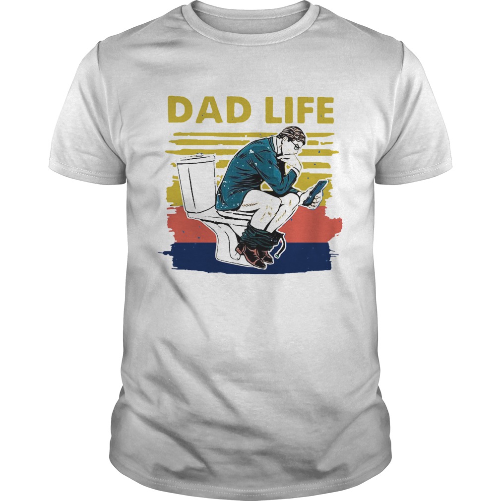 Businessman Thinker On Toilet Dad Life Vintage shirt