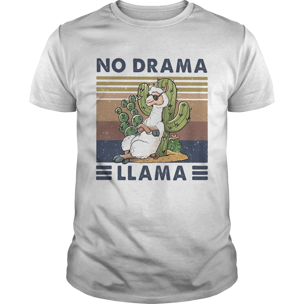 Cactus no drama llama vintage retro  Unisex