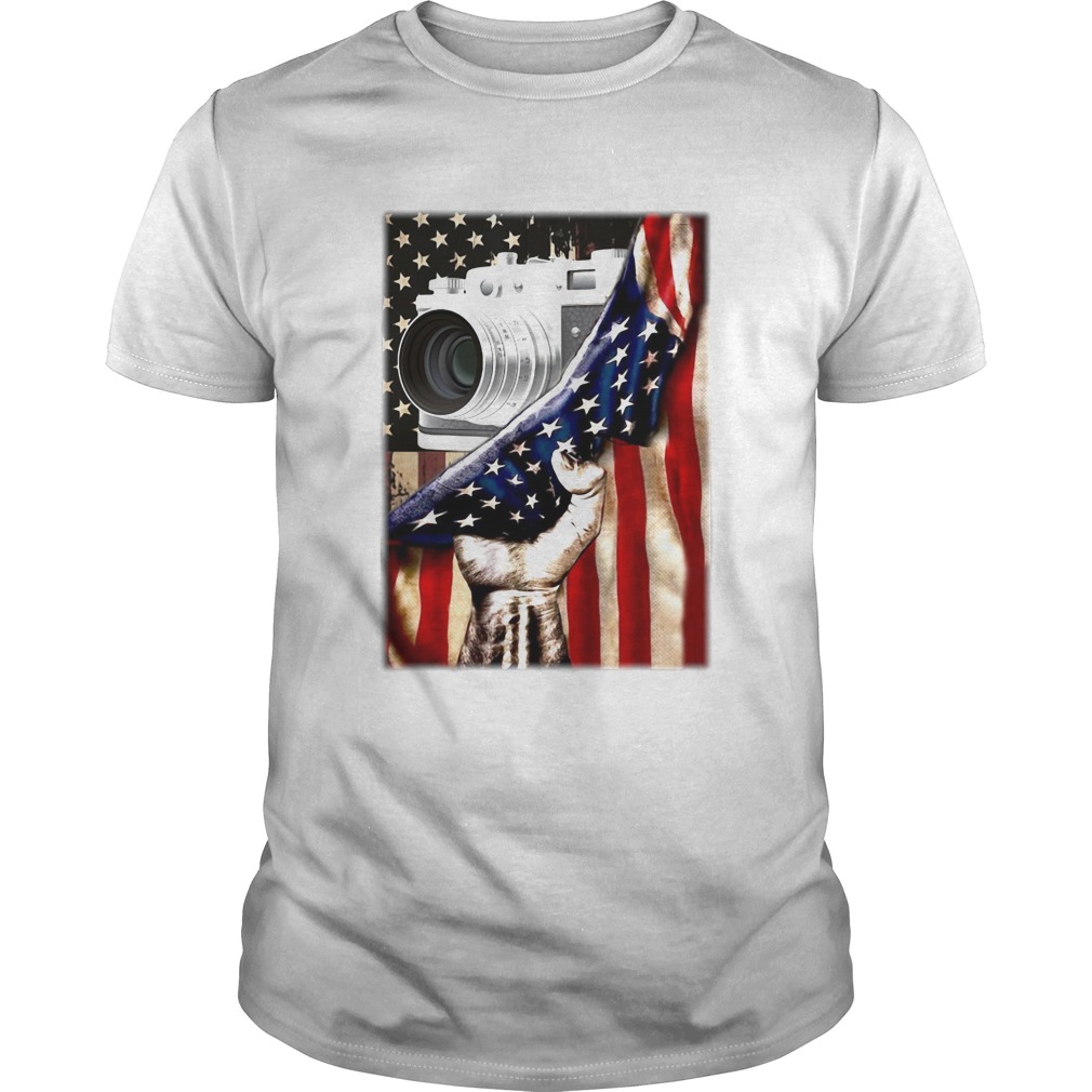 Camera Black Lives Matter American Flag Independence Day shirt