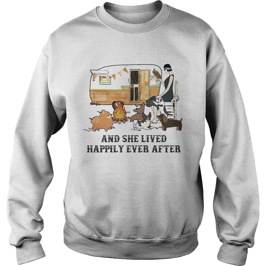 Camping fire and she lived happily ever after  Sweatshirt