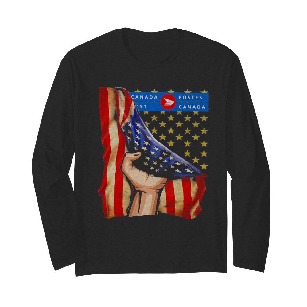 Canada postes american flag independence day  Long Sleeved T-shirt 