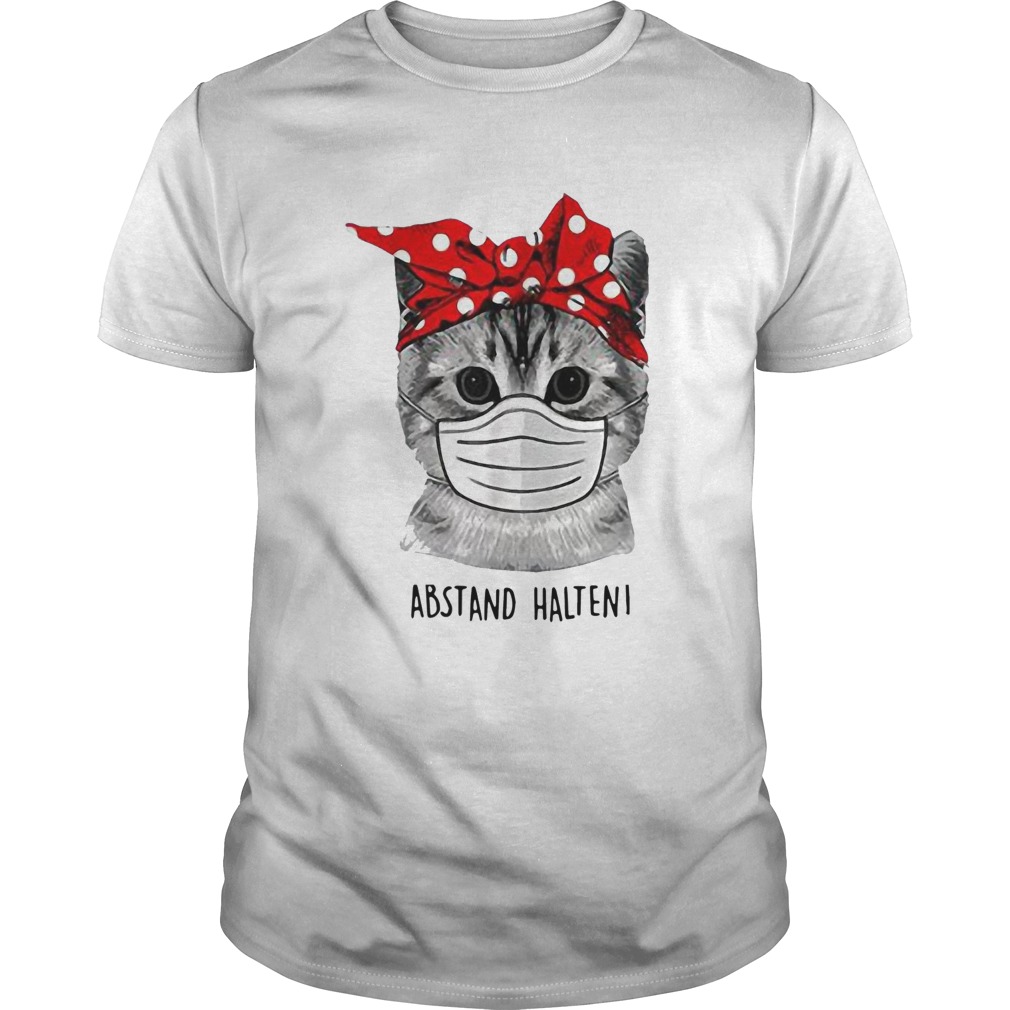 Cat Face Mask Abstand Halten shirt