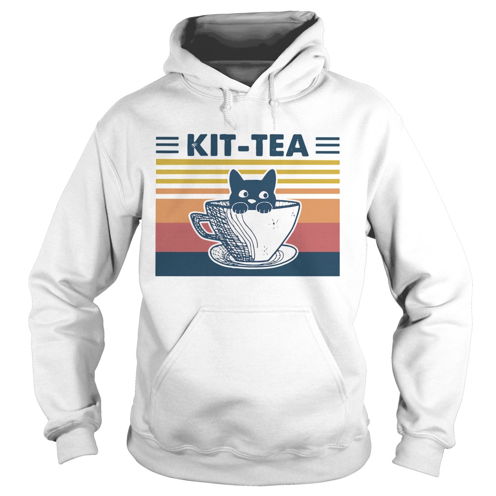 Cat Kit Tea Vintage  Hoodie