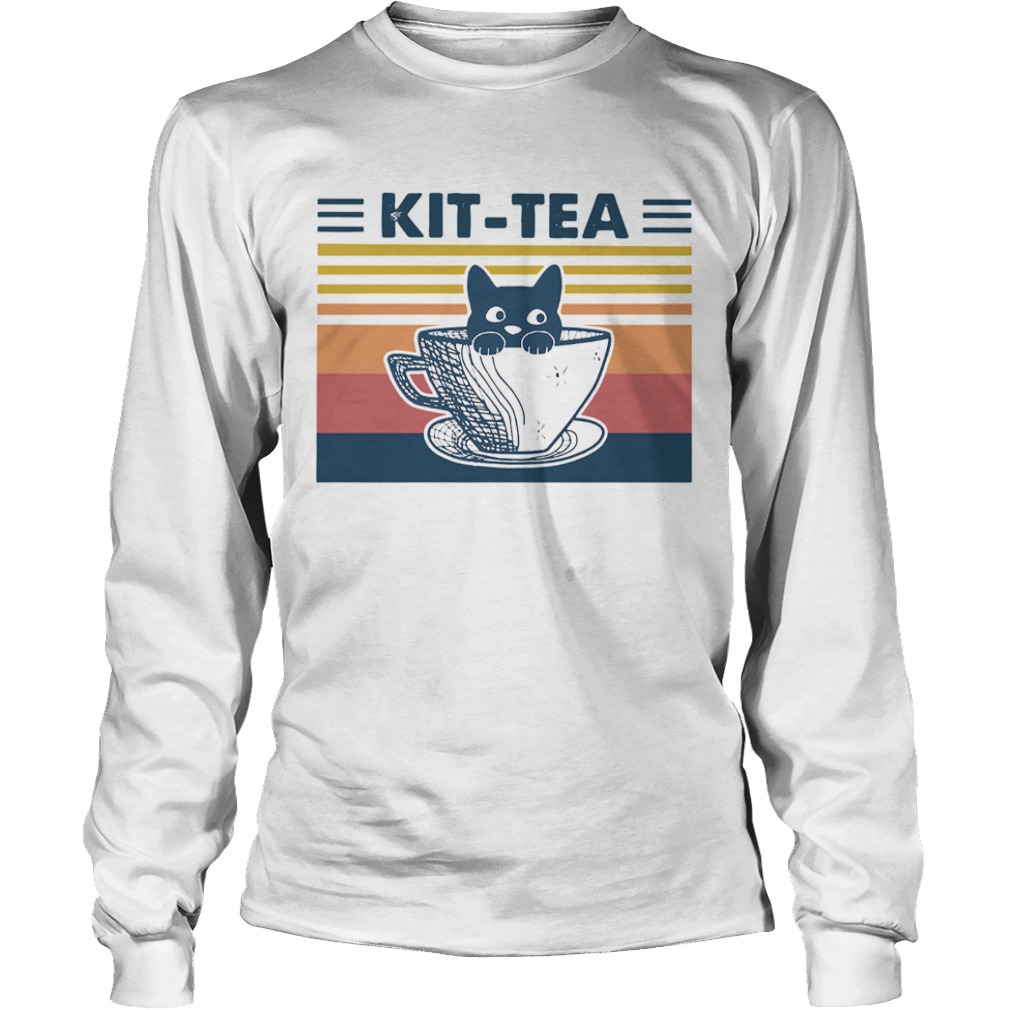 Cat Kit Tea Vintage  Long Sleeve