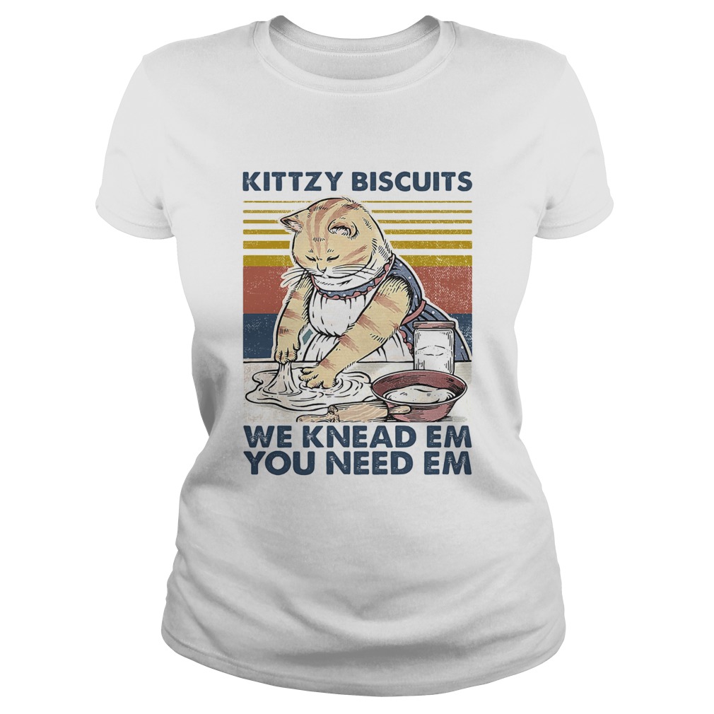 Cat kittzy biscuits we knead em you need em vintage retro  Classic Ladies