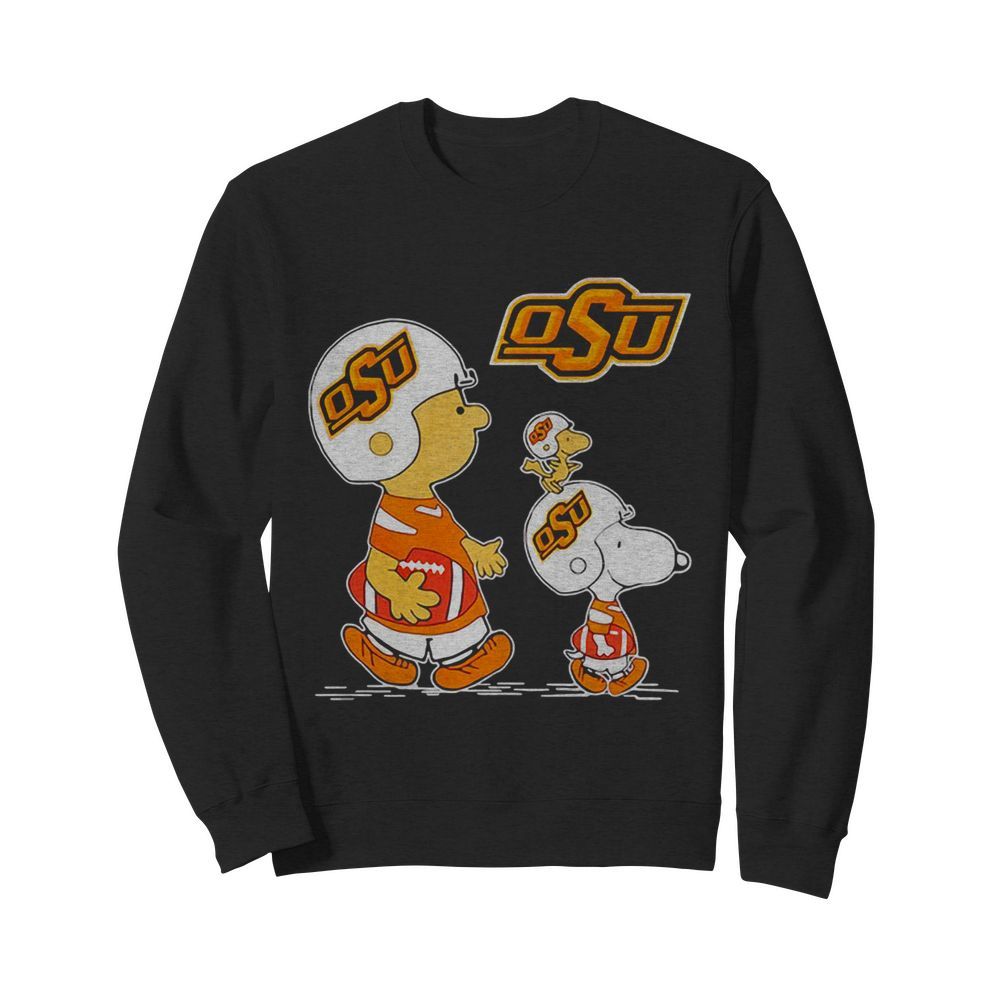 Charlie brown snoopy woodstock oklahoma state university football  Unisex Sweatshirt