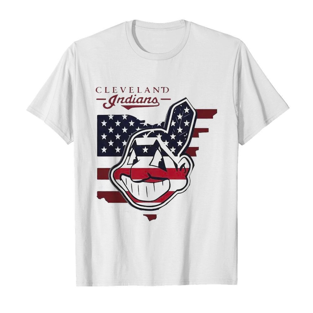 Cleveland Indians American Flag  Classic Men's T-shirt