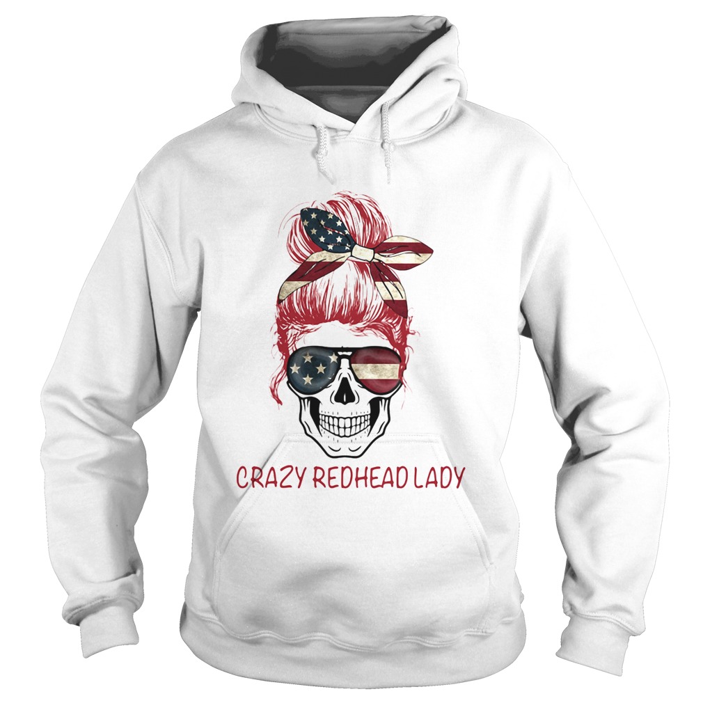 Crazy Redhead Lady Skull  Hoodie