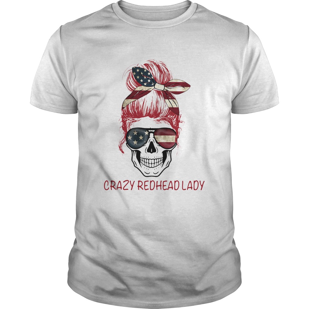 Crazy Redhead Lady Skull  Unisex