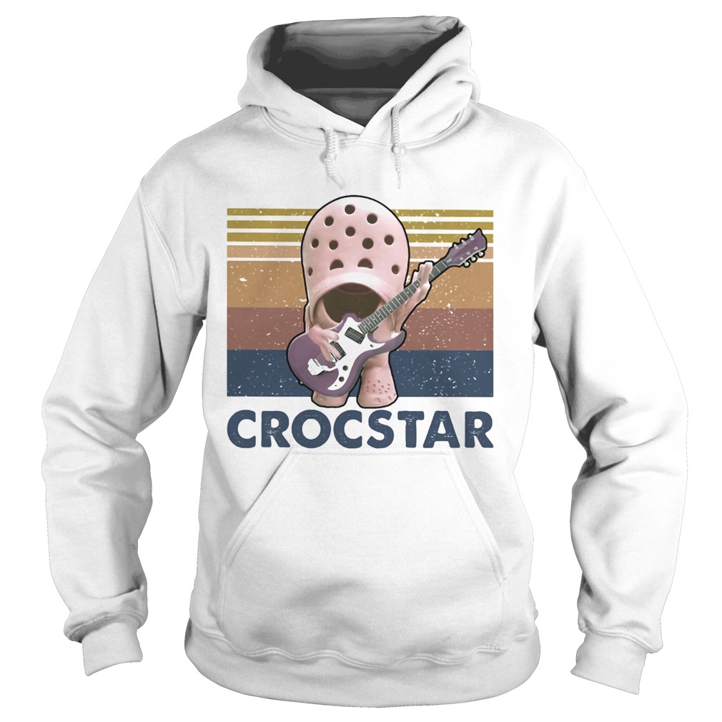 Crocstar guitar vintage retro  Hoodie