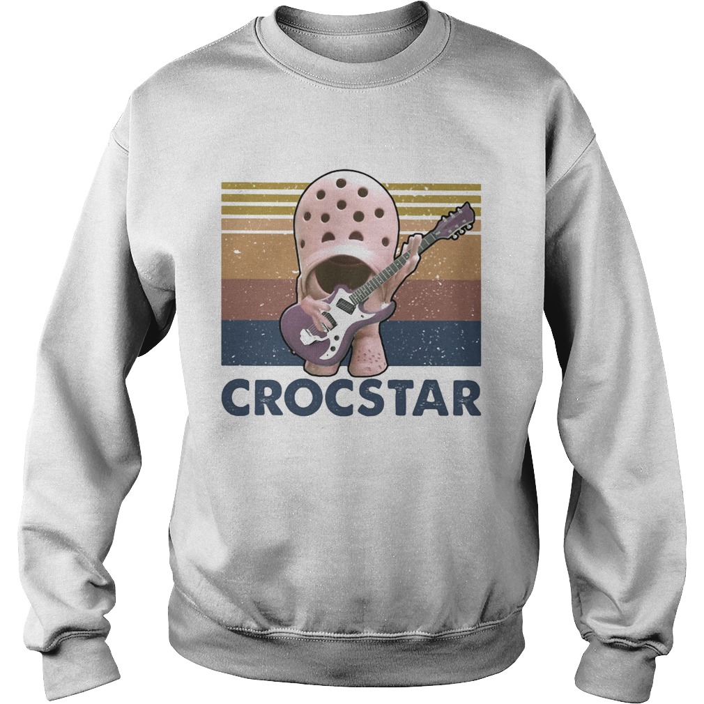 Crocstar guitar vintage retro  Sweatshirt