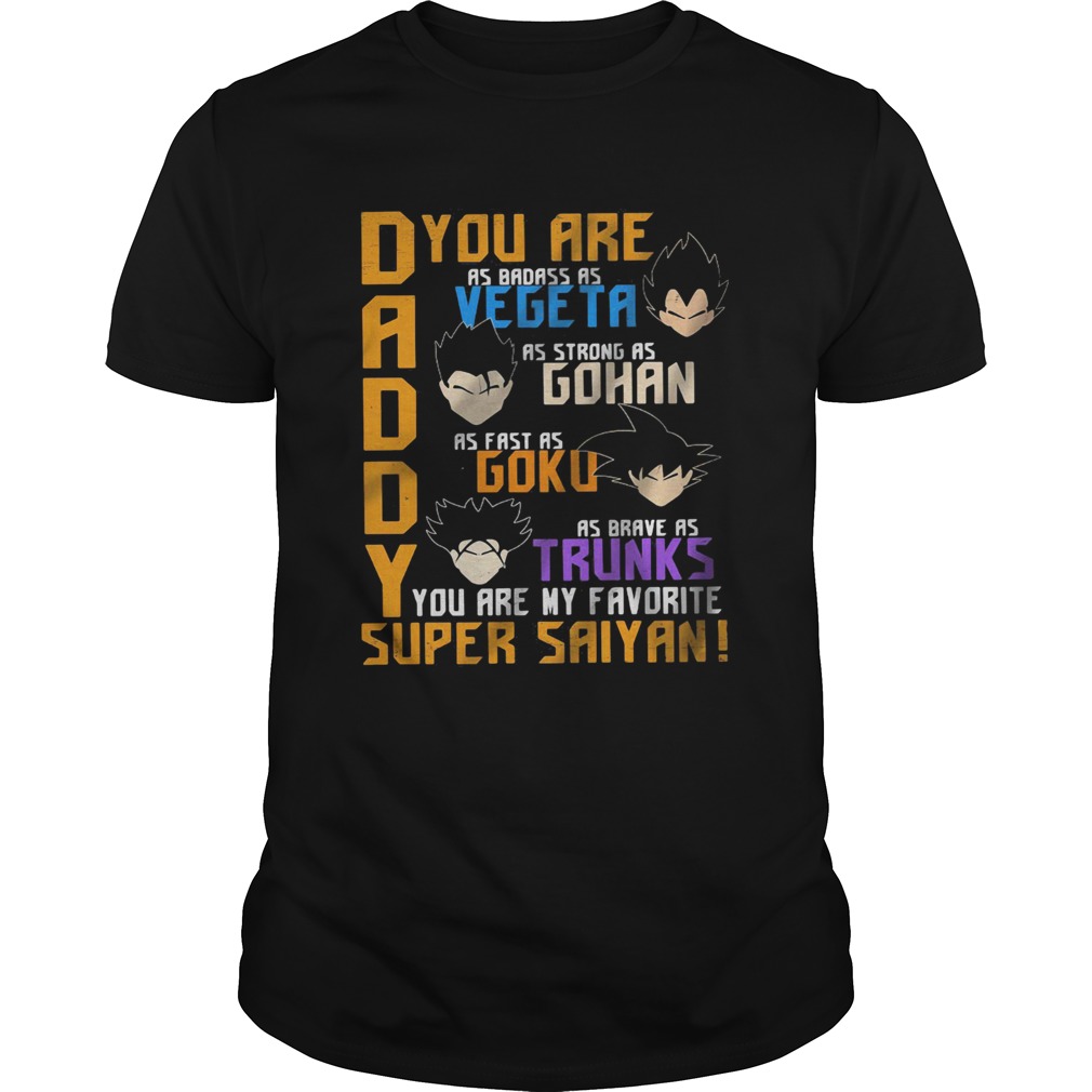 Daddy you are my favorite super saiyan funny dragon manga dad fathers day shirt