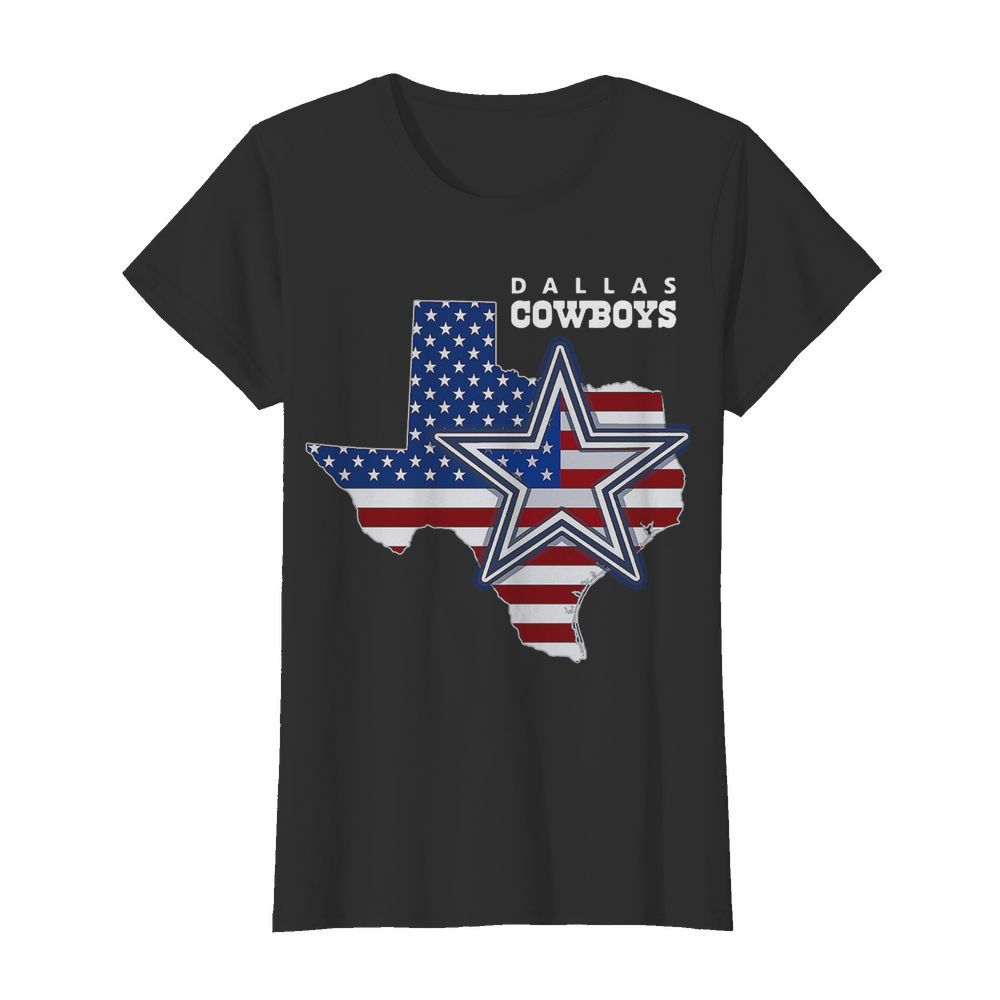 Dallas Cowboys American Map Flag  Classic Women's T-shirt