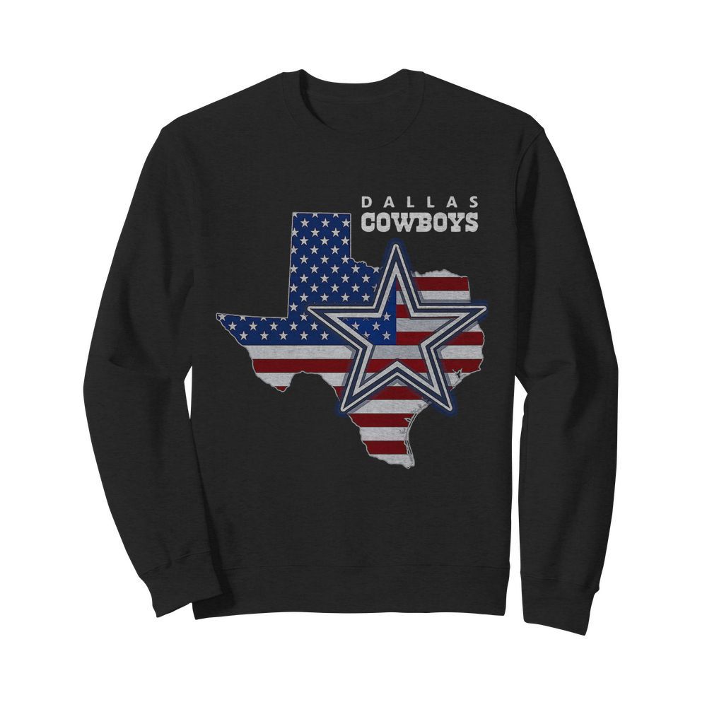 Dallas Cowboys American Map Flag  Unisex Sweatshirt